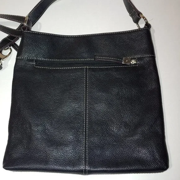 Tignanello Pebble Black Leather Hobo Bag - Picture 1 of 8